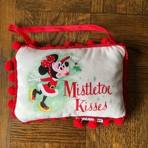 Disney Festive Minnie Mouse Pillow with Red Trim